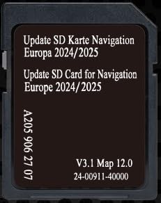 Scheda SD Navigazione GPS Europa 2024 2025 v12 - A2059062707 compatibile con Mercedes Garmin Map Pilot NTG5.5 - Fashionser