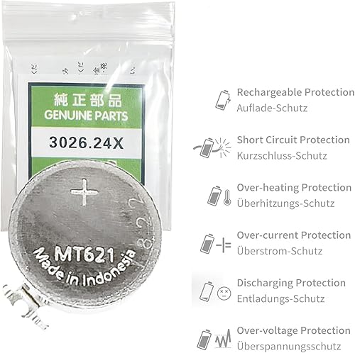 Aousavo MT621 - Batteria di ricambio per orologio MT621, compatibile con Citi-Zen Eco-Drive E011, E013, E031, E068, E100, E101, E106, E110, E111, E168, E410, Eco-Drive - Fashionser