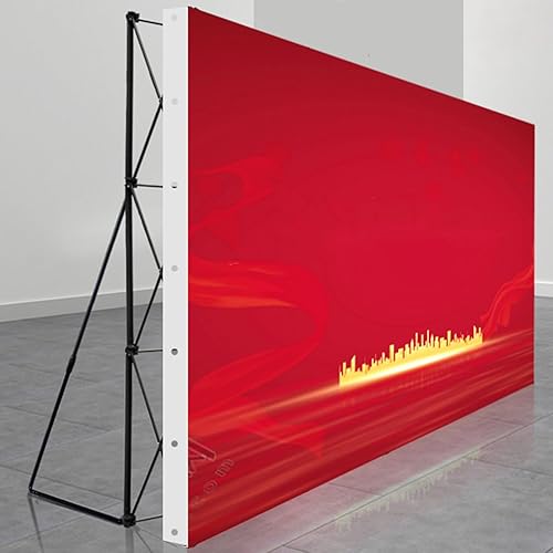 Supporti per Sfondi Struttura in Ferro X Supporto per Banner, Fondale Portatile Pieghevole Della Fiera Commerciale, Espositore per Banner Pop-up per Feste, Mostre, Conferenze, Matrimoni(3.05m(10ft)Hx6 - Fashionser