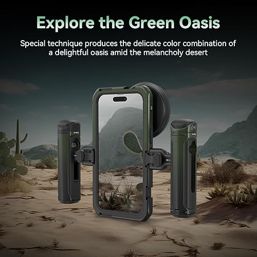 SmallRig x Brandon Li Kit Video Mobile per iPhone 15 Pro MAX Co-Design con Filtro per Telefono VND Dual Handle Wireless a Rilascio Rapido e Adattatore Filtro per Youtube/Vlog - 4407 - Fashionser