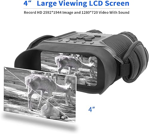 Bestguarder Binocolo per visione notturna Binoculare da caccia digitale ad infrarossi HD 4,5-22,5 x 40 mm con scheda di memoria 32G, immagine 2592 x 1944 e video 1280 x 720 e schermo LCD da 4 pollici - Fashionser