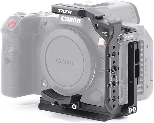 Tilta Gabbia R5C, mezza gabbia per fotocamera compatibile con Canon R5C con attacco a morsetto HDMI e supporto adattatore EF - Nero TA-T32-HCC-B - Fashionser
