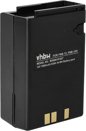 vhbw batteria sostituisce Yaesu/Vertex FNB-14, FNB-14H, FNB-12, FNB-12H, FNB-17, FNB-10, FNB-10H per radio (1000mAh, 12V, NiMH) - Fashionser
