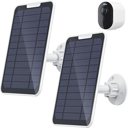 Pannello solare da 4W compatibile con Pro 3/Pro 4/Pro 5S/Ultra/Ultra 2/Go 2, cavo di ricarica da 3 m, pannello solare impermeabile IP65 con montaggio a parete a 360° (connettore magnetico, - Fashionser