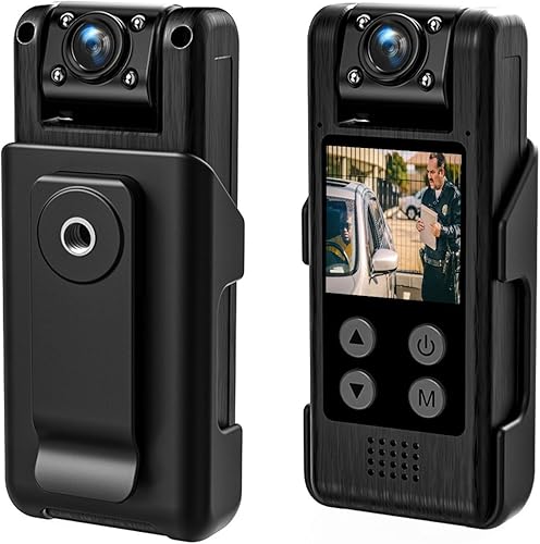 Sxhlseller Fotocamere Indossabili di Piccole Dimensioni con Video e Visione Notturna, Fotocamera da Tasca con Clip Posteriore per Sicurezza, Grandangolo da 140 Gradi, Scheda SD Non Inclusa - Fashionser