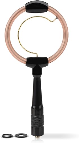 Bingfu Antenna VHF UHF Doppia Banda 136-174/400-460 MHz Antenna Loop con Connettore Femmina SMA, Leggera e Compatta per Radio Portatile Radio Bidirezionale Radioamatoriale - Fashionser