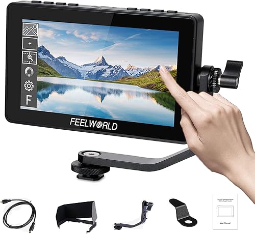 Feelworld F5 PRO V2 5.5 Pollici Camera Field Monitor 3D LUT DSLR Small Full HD 1920x1080 IPS Video Peaking Focus Assist 4K HDMI / 5V Type-c Input - Fashionser