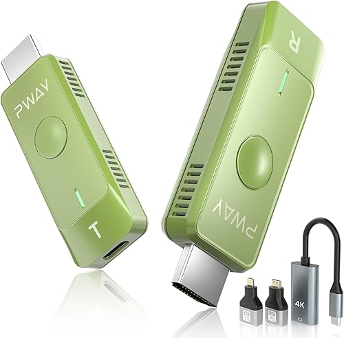 Trasmettitore e Ricevitore HDMI Wireless - Kit Estensore Portatile Plug & Play 2.4G/5G per Streaming di Video e Audio su Monitor da Laptop/PC/TV Box/Proiettore - Fashionser