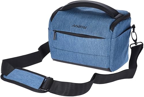 Andoer Borsa a tracolla per fotocamera DSLR a forma di parallelepido in poliestere per 1 fotocamera 2 obiettivi e piccoli accessori per Canon Nikon Sony Fujifilm Olympus Panasonic - Fashionser