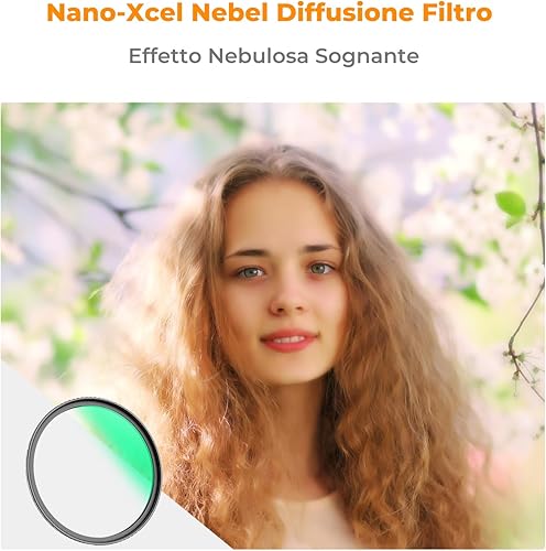 K&F Concept Nano-Xcel Filtro di Diffusione Bianco Mist, Filtro White Pro Mist 1/4 Ultrafine Macro in Vetro Ottico con 28 Strati di Rivestimento Nano per Ritratti e Video - Fashionser