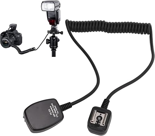 Cavo Flash Esterno Alla Fotocamera, Cavo Flessibile a Molla per Flash di Sincronizzazione Cavo di Prolunga Flash per Slitta Calda per Flash Superiore della Fotocamera - Fashionser