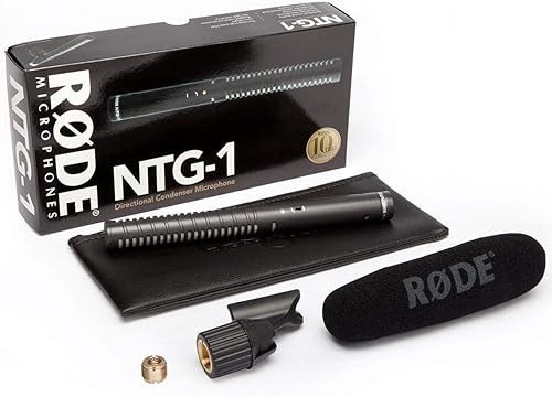Rode NTG-1 - Microfono direzionale con protezione antipop Keepdrum KDWSVM - Fashionser