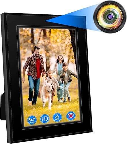 Nisanuki Telecamera Nascosta, Mini Telecamera Spia, 1080P HD Spy Cam Cornice Fotografica Invisibile con Rilevamento del Movimento per Sicurezza di Casa e Ufficio - Fashionser