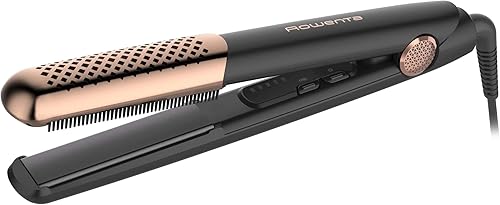 Rowenta SF1312 Touch-Up & Go, Piastra Cordless, Power Bank per Ricaricare il Cellulare, Colore Nero e Rosa, Design Ultra-Compatto, Batteria al Litio ad Alte Prestazioni - Fashionser