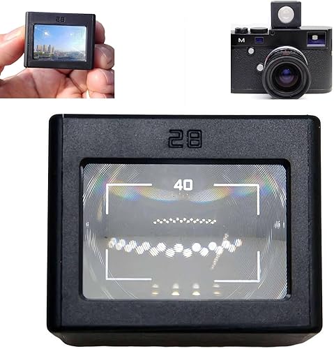 Retropia - Mirino ottico a livello della vita da 28 mm, con linee di telaio da 35/50 o 40, posizione del piede della scarpa regolabile per inquadratura precisa (40) - Fashionser