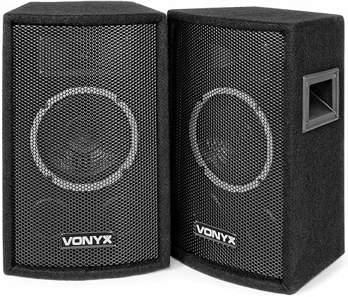 Vonyx SL6 PA Coppia di Altoparlanti da 6 Pollici 150 Watts, Altoparlanti passivi a 2 Vie per DJ, Musica, Megafonia, Presentazioni, Discorsi, Uso Domestico e/o Professionale - Fashionser