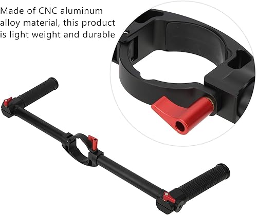 Impugnatura di estensione del monitor, doppia impugnatura in lega di alluminio CNC per luce di riempimento per gru 2S - Fashionser
