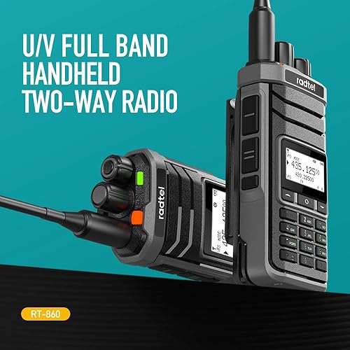 Radtel RT-860 Radio Multibanda Ham HF UHF VHF Dual Band con Ricezione AM USB LSB CW CB LW MW SW SSB, 1024 Canali, Batteria da 2000mAh, Ricarica Type-C e Antenna a Onde Corte Migliorata opzionale. - Fashionser