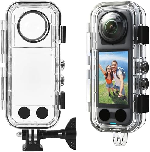 Custodia subacquea per Insta360 X4, custodia impermeabile subacquea fino a 60 m, protezione invisibile a 360°, custodia per fotocamera Insta 360 X4, accessori per fotocamera (PC) - Fashionser