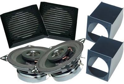 Sistema altoparlanti per auto composto da: 2 supporti altoparlanti con griglie 2 altoparlanti Colore NERO. - Fashionser