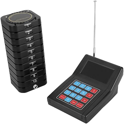 Cercapersone Ristorante, 1*Trasmettore + 20*Recettori Wireless Pager System, Rimanere a Distanza Sociale Cercapersone senza Contatto Per Ristorante/Ospedale/Bar - Fashionser