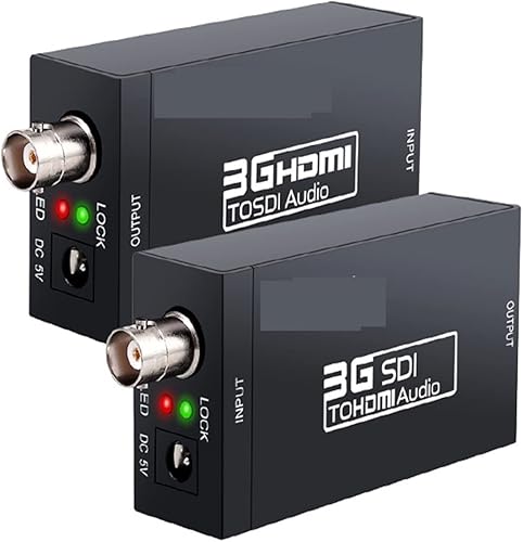 Convertitore SDI compatibile con 3G Adattatore SDI Adattatore HD-SDI/3G-SDI Convertitore DAC BNC 1080P for monitor HDTV, per laptop, TV, proiettore, display HDTV(SDI TO HDMI) - Fashionser