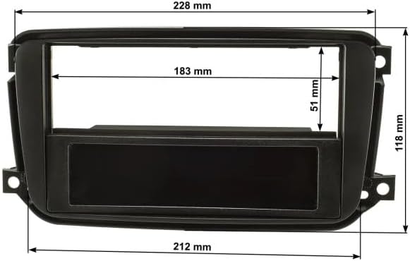 Sound-way Kit Montaggio Adattatore Autoradio, Mascherina 1 DIN / 2 DIN Compatibile con Smart Fortwo 451 Facelift 2010-2015 - Fashionser