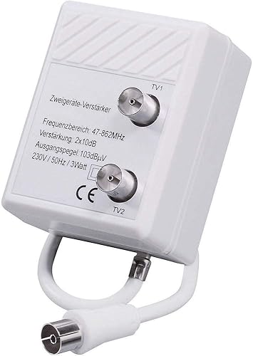 Renkforce Amplificatore per TV Via Cavo 2 Vie 20 Db - Fashionser