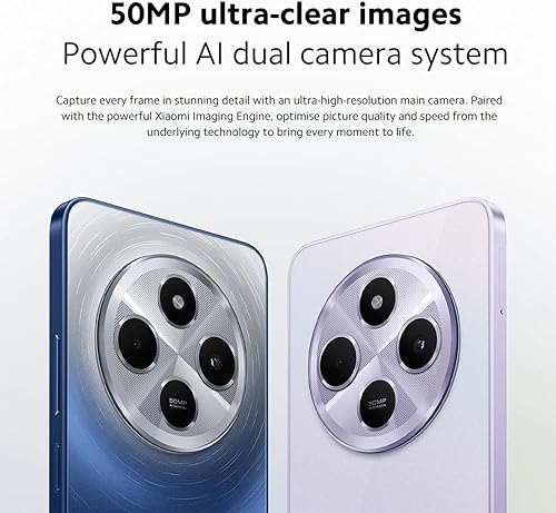 Xiaomi Redmi 14C NFC Cellulare 120Hz 6.88', Smartphone 8+256GB Sans con Processore Helio G81 Ultra e Doppia Fotocamera da 50MP AI 5160mAh Batteria fino a 22 ore di riproduzione video(Version EU Blu) - Fashionser