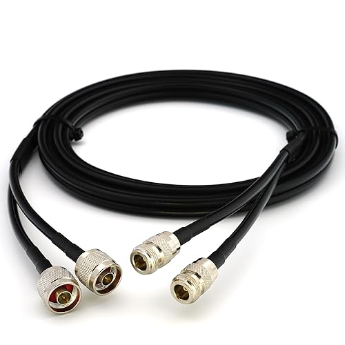 5m SMA Maschio a SMA Femmina Cavo Coassiale Doppio — Twin HF-240 (equivalente a LMR 240) prolunga per LTE Antenna esterna 4G 5G 6G Modem Amplificatore GSM Router WIFI Ripetitore cellulare - Fashionser