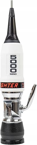 SIRIO FIGHTER P-5000 RED/WHITE ANTENNA VEICOLARE CB 27MHz, 10m-HAM, FREQUENZA 27 … 30 MHz TARABILE (White) - Fashionser