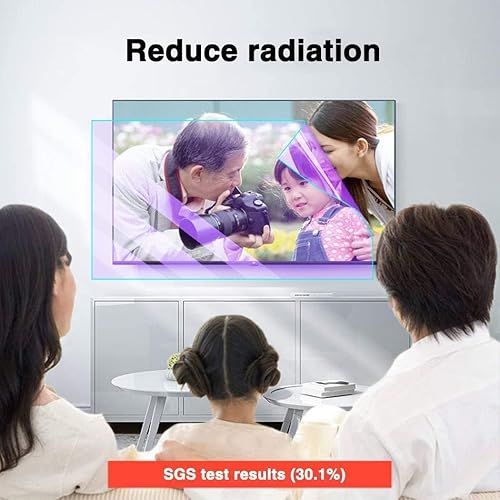 32 Pollici Luce Anti-Blu Protezione Schermo per Televisione, Protezione per Gli Occhi Anti Luce Blu Monitor Previene L'affaticamento degli Occhi, Si Adatta LCD TV,32 inch_712x398mm - Fashionser