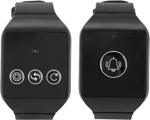 di Chiamata Cercapersone Wireless, Ricevitore da Polso Ricaricabile, di Chiamata Infermiere Impermeabile con Luce Lampeggiante, Vibrazione e Cicalino, Tecnologia Wireless RF, per - Fashionser