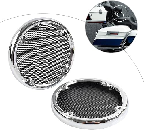 FSFY - Copertura posteriore per altoparlante Tour-Pak, in metallo, colore: nero, per Harley Touring Electra Glide Classic/Standard/Ultra Classic - Fashionser