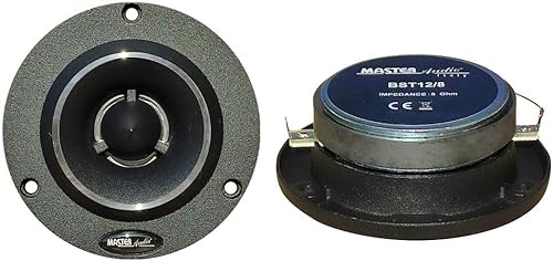 2 SUPER TWEETER MASTER AUDIO BST12/8 BST 12/8 da 175 watt rms e 350 watt max da 9,50 cm di diametro 98 db 8 ohm con profondità 2,70 cm, a coppia - Fashionser
