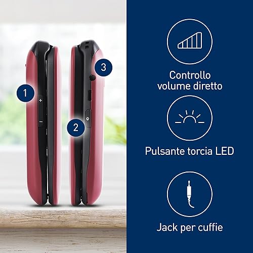 Panasonic KX-TU446EXB Telefono Cellulare Facile, Compatibile con Apparecchi Acustici, Ottimale per Anziani, Pulsanti Retroilluminati, 600 Ore di Autonomia, Ampio Display, Chiamata di Emergenza, Nero - Fashionser