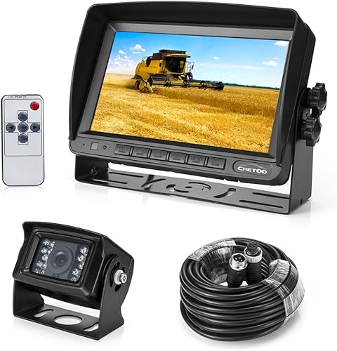 Telecamera per la retromarcia 18 IR a LED, impermeabile + Monitor 7” TFT LCD (Due Supporti) - Fashionser