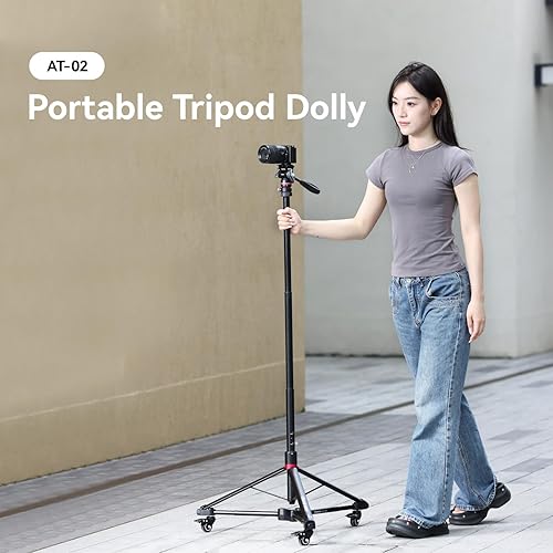 Ulanzi AT02 Carrello Per Treppiede, Lunghezza Delle Gambe Regolabile Per Treppiedi Per Fotocamera At01, Carico Massimo. Carico 20 Kg - Fashionser
