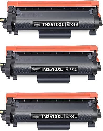 3 Toner Compatibili per Brother TN-2510XL con Chip 3.000 - Fashionser