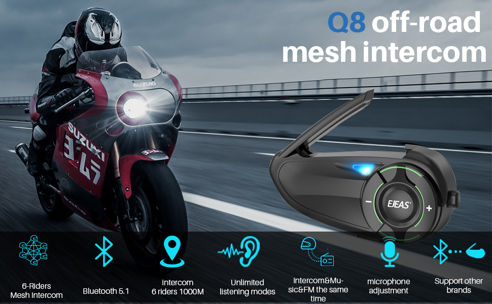 OBEST Interfono Moto Bluetooth