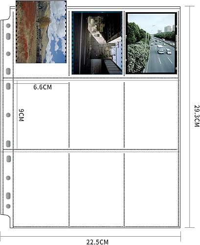 eTone 120 fogli di archiviazione archivio 6 x 9 diapositive negative a pellicola unica, confezione da 50 - Fashionser