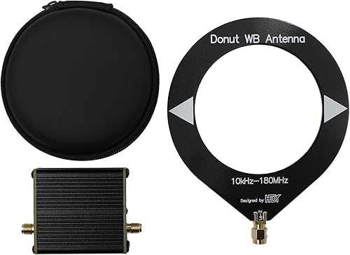 Donut AM MW/SW Antenna, mini antenna portatile ad anello 10kHz-180MHz per HFDY Malahiteam HF onda media con convertitore a bassa impedenza, 08KZLC61UB3GM5J07I802Y5854H1E - Fashionser