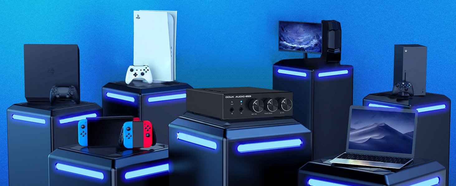 Douk Audio Q2Pro Stereo Gaming DAC Headphone Amp