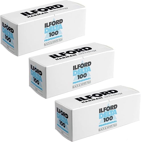 3 x Ilford 1743399 Delta Pro 100 120 grana fine, velocità media, nero e bianco film, ISO 100, 120, taglia - Fashionser