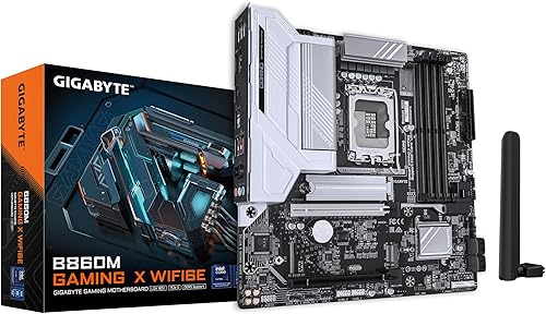 GIGABYTE B860M GAMING X WIFI6E Scheda madre - CPU Intel Core Ultra, VRM a 8+1+2+2 fasi, fino a 9200MHz DDR5, 1xPCIe 5.0 + 1xPCIe 4.0 M.2, LAN 2,5 GbE, WIFI 6E, USB 4 - Fashionser