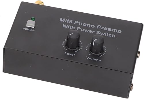 Zunate Preamplificatore Fono PP500, Preamplificatore Giradischi in Vinile Professionale Mini Preamplificatore Stereo a Basso Rumore, Ingresso in Uscita, Controllo Manopola - Fashionser