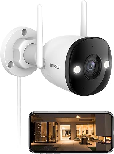 Imou 5MP Telecamera Wi-Fi Esterno, Videocamera Sorveglianza con Rilevamento IA Umano/Auto, Audio Bidirezionale, Visione Notturna a Colori, IP67, Compatibile con Alexa, 2,4GHZ, Bullet 3 5MP - Fashionser