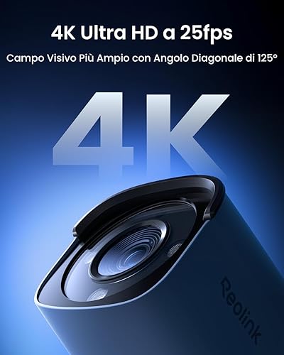 Reolink 4K Telecamera PoE Esterno Professionale, Grandangolo Diagonale 125°, Rilevamento di Uomo/Veicolo/Animale, Protezione Perimetrale, Audio Bidirezionale, Faretto Integrato, Impermeabile, RP-PCB8M - Fashionser