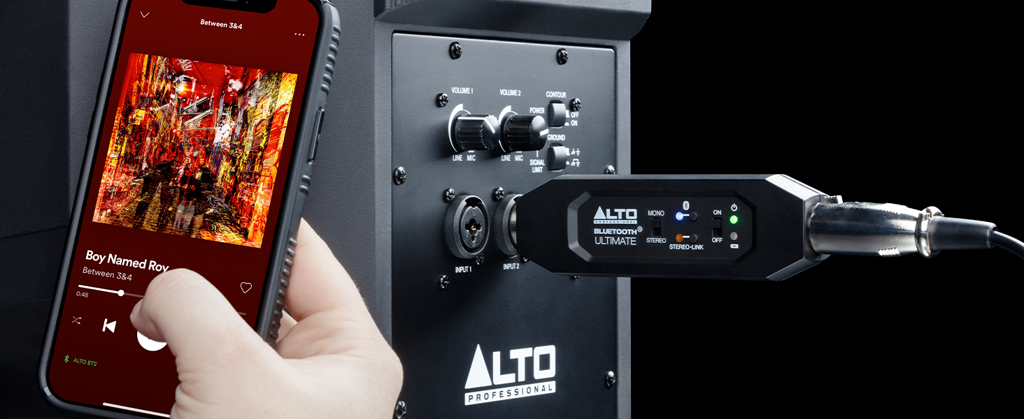 Alto Professional Bluetooth Ultimate Ricevitore stereo Bluetooth ricaricabile con doppia presa XLR