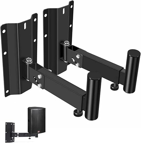 Supporto Per Altoparlante Da Parete In Metallo, 2PCS Scatole Per Altoparlanti A Parete Staffa Regolabile Supporto Per Altoparlante Per Montaggio A Parete Per Altoparlanti Universali Fino A 35 Kg - Fashionser